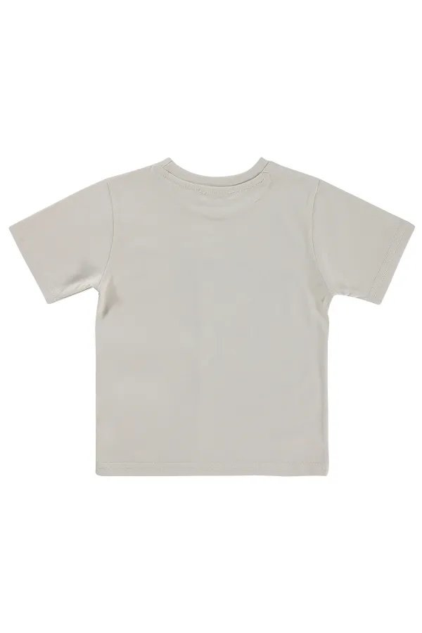 T-shirt garçon Km 2-5 ans, couleur pierre foncée - Emballage