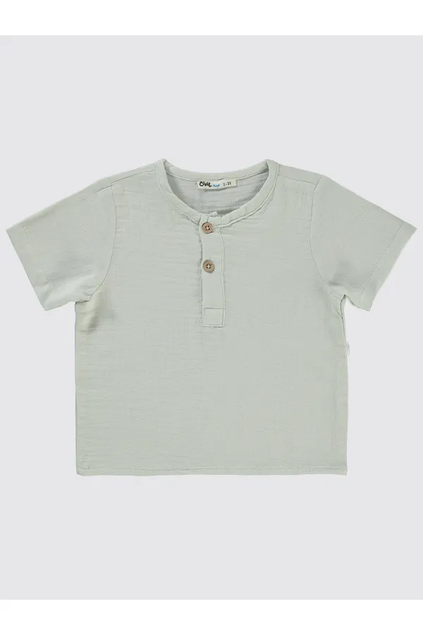 Costume garçon 2-5 ans kaki doux - Emballage