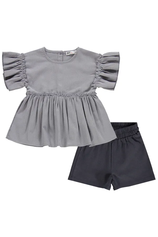 Ensemble d'équipe pour filles 2-5 ans Gris - Pack