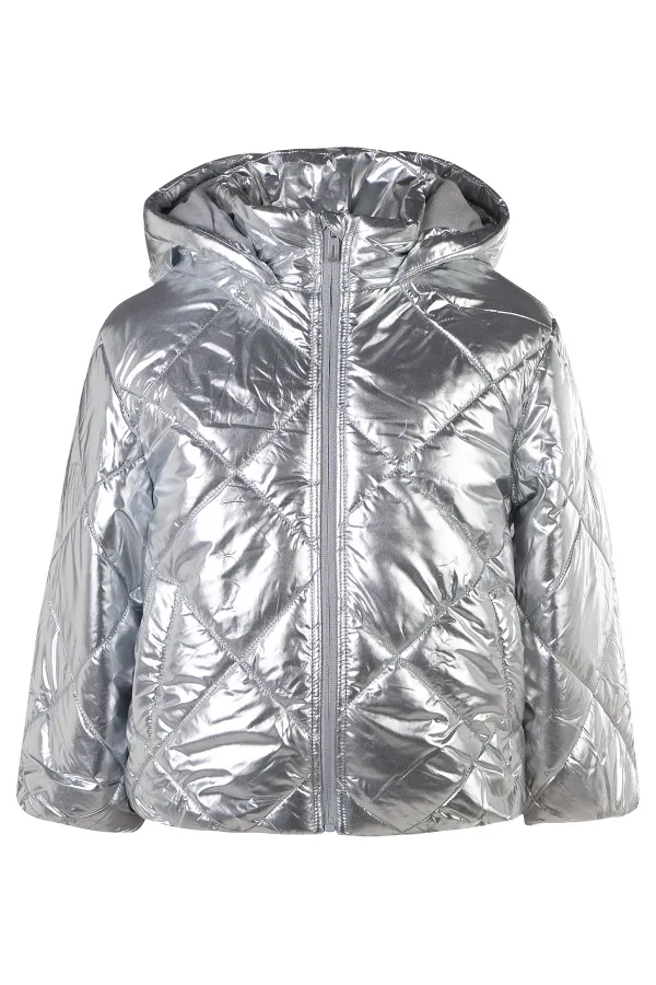 Kız Çocuk Mont 2-5 Yaş Silver - Paket
