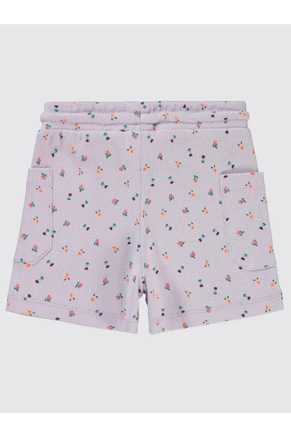 Kız Çocuk Şort 2-5 Yaş Lila - Paket