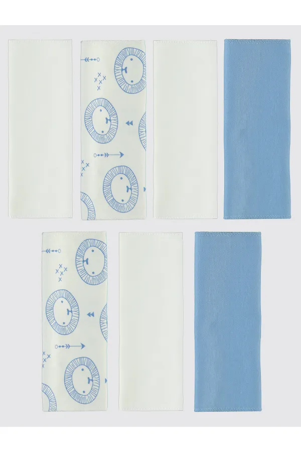 Bebek Ağız Bezi ve Mendili 0-24 Ay Mavi - Paket