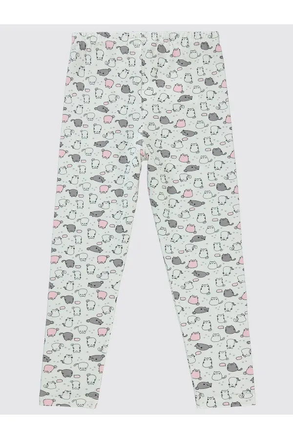 Collants pour filles de 6 à 9 ans, écru - Paquet