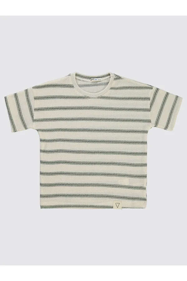 Lot de T-shirts kaki pour garçons de 6 à 9 ans