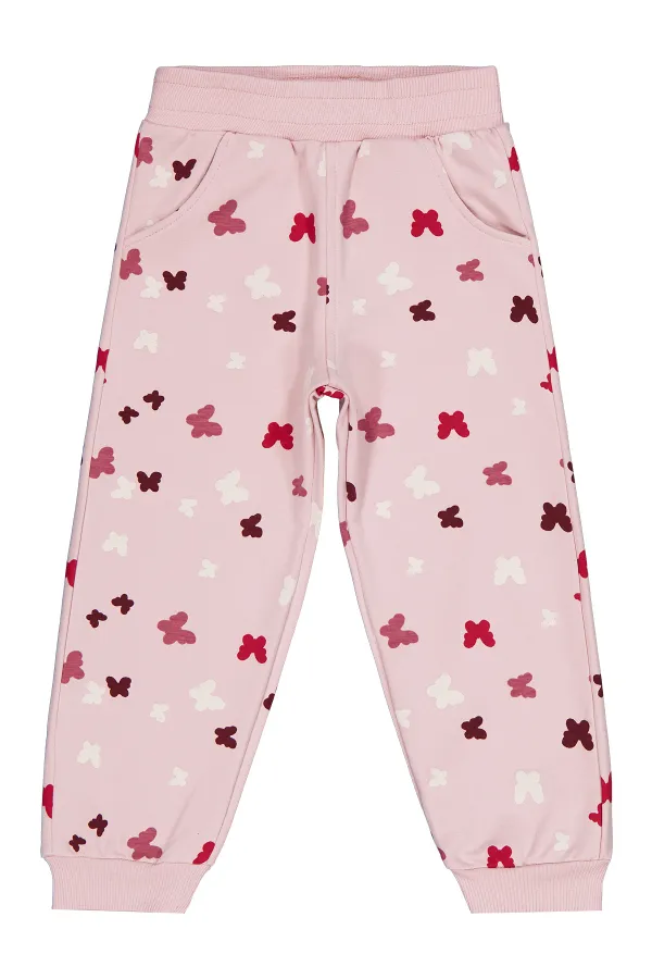 Girl's Tracksuit Bottoms 2-5 Years Old Light Rose - Package