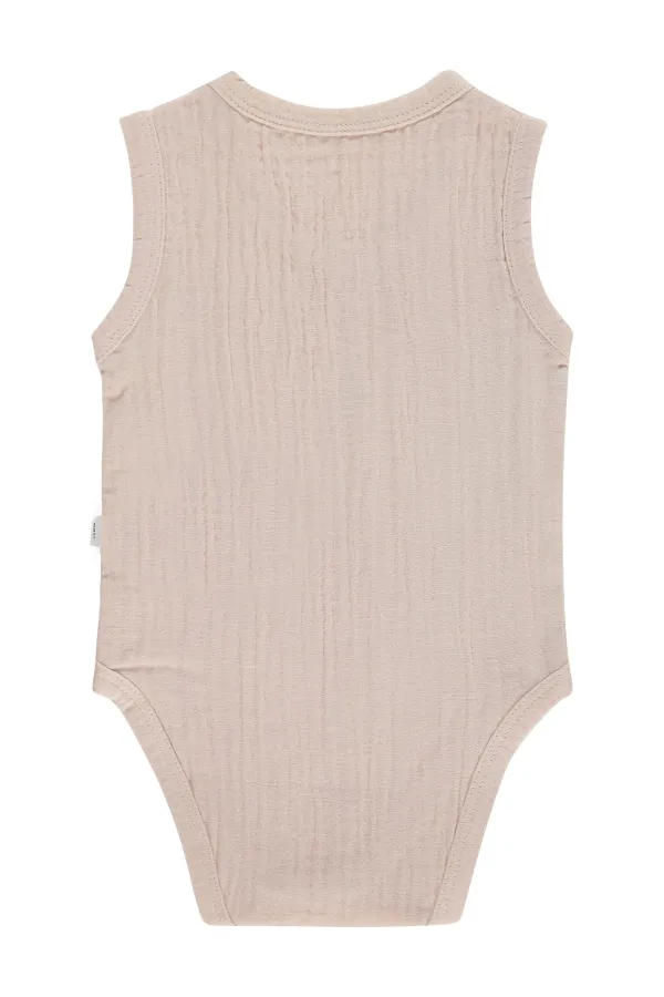 Bebek Çıtçıtlı Badi 0-24 Ay Pudra Pembesi - Paket