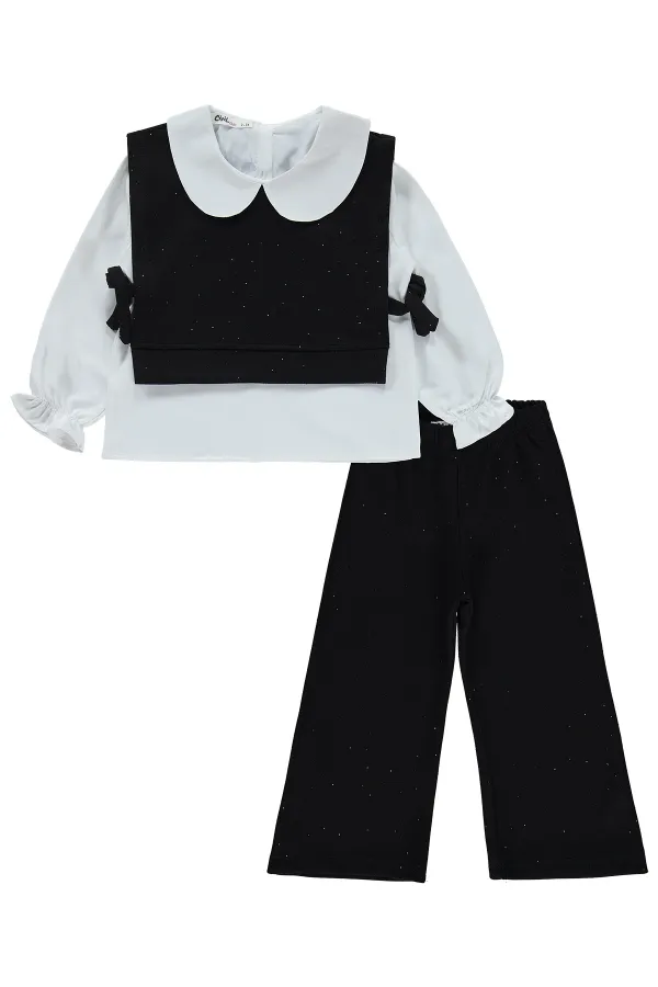 Ensemble d'équipe pour filles de 2 à 5 ans, noir - Emballage