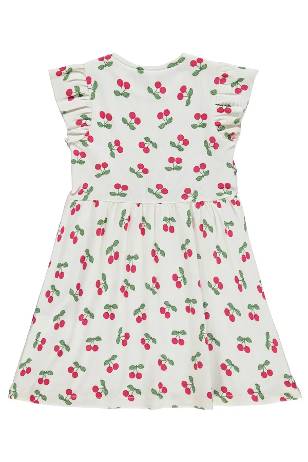 Kız Çocuk Jile ve Elbise 6-9 Yaş Ekru - Paket