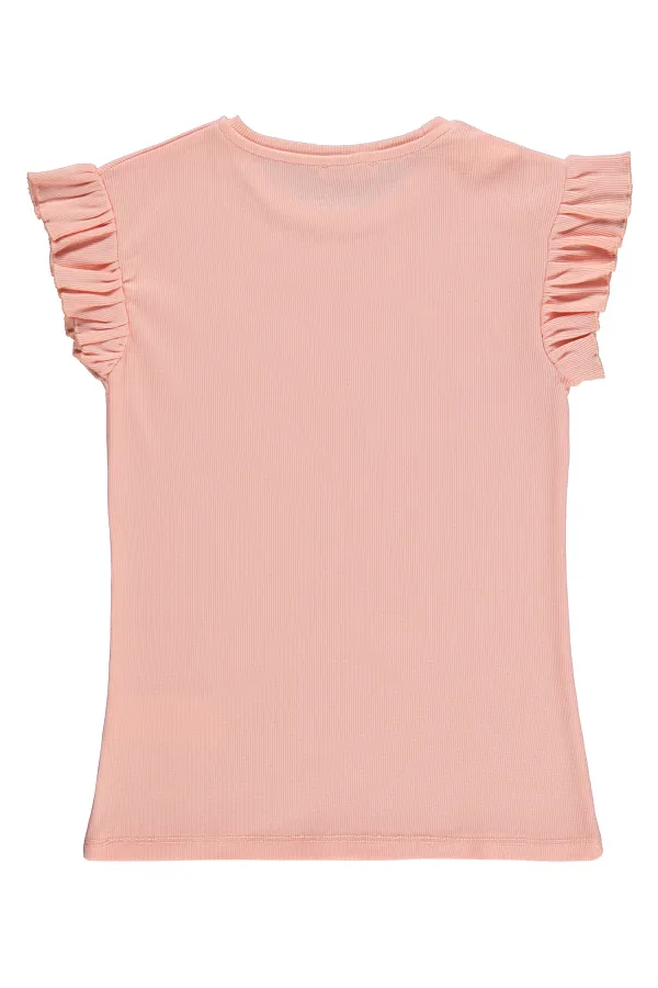 Girls' T-shirt, Ages 10-13, Light Salmon - Pack