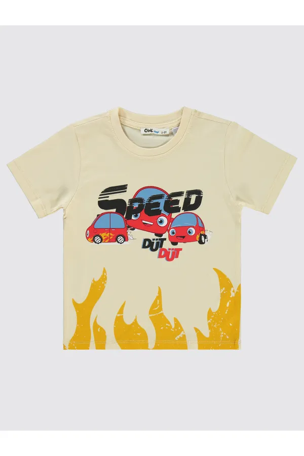 Erkek Çocuk Tişört 2-5 Yaş Taş Rengi - Paket