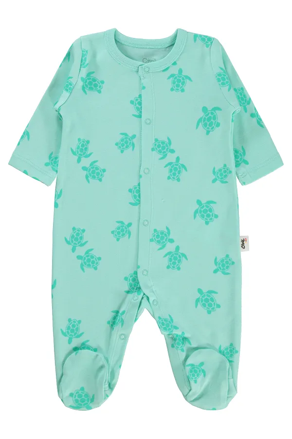 Grenouillères bébé 0-24 mois Menthe - Emballage