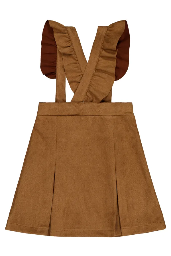 Girl's Vest and Dress 6-9 Years Old Brown - Package Girl's Vest and Dress 6-9 Years Old Brown - Package
