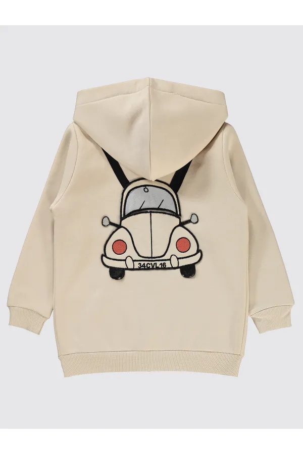 Gilet garçon 2-5 ans couleur pierre - Emballage