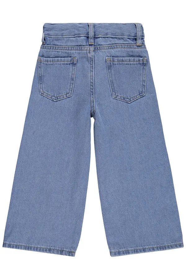 Kız Çocuk Pantolon Kot 2-5 Yaş Açık Mavi - Paket