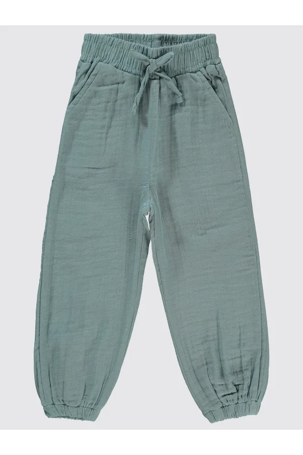 Kız Çocuk Pantolon 2-5 Yaş Mavi - Paket