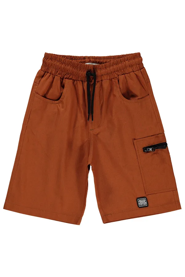 Capri pour garçons de 6 à 9 ans, couleur cannelle - Emballage