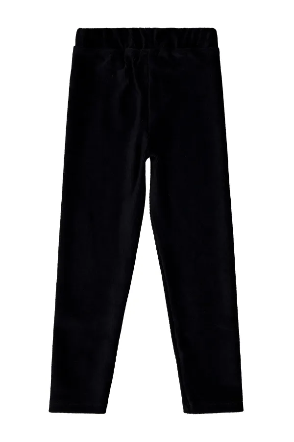 Kız Çocuk Tayt 6-9 Yaş Siyah - Paket