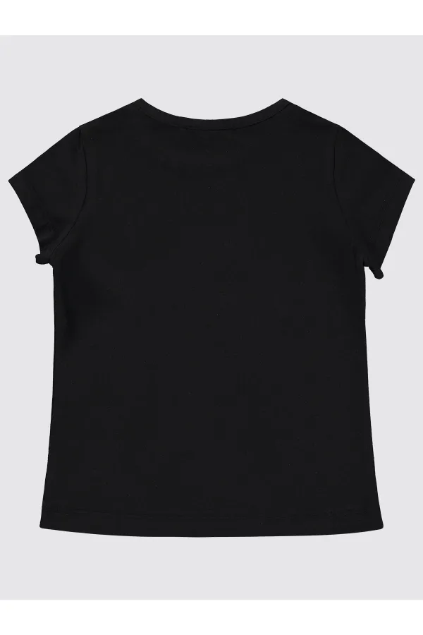 Lot de T-shirts noirs pour filles de 2 à 5 ans