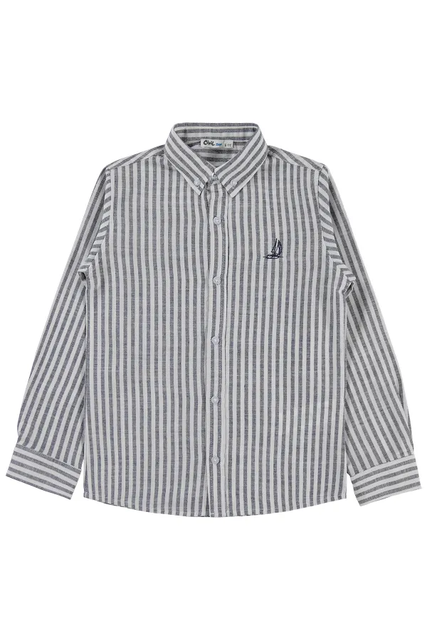 T-shirt garçon, 6-9 ans, bleu marine - Lot