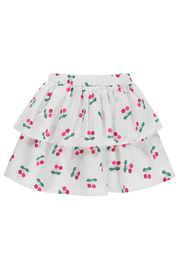 Kız Çocuk Etek 6-9 Yaş Ekru - Paket