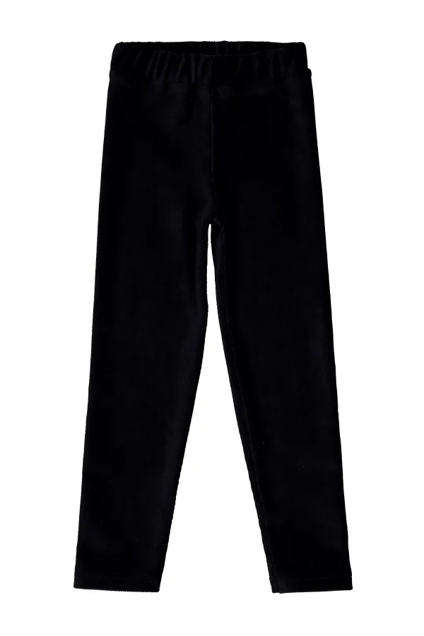 Kız Çocuk Tayt 6-9 Yaş Siyah - Paket