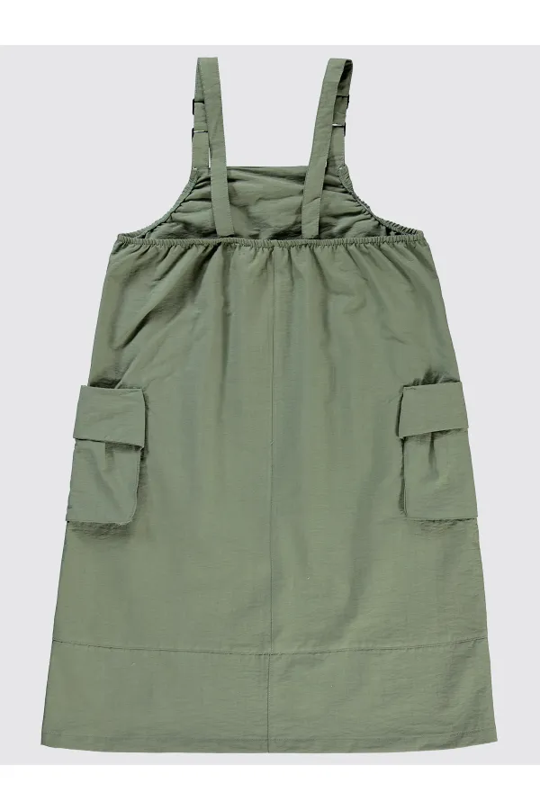 Kız Çocuk Jile ve Elbise 10-13 Yaş Haki - Paket