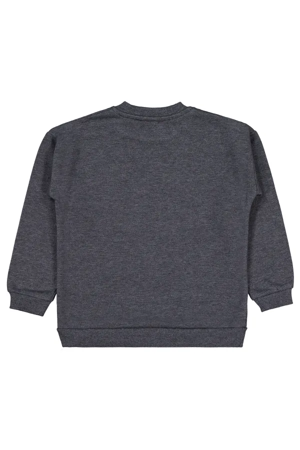 Sweat-shirt fille anthracite 6-9 ans - Emballage