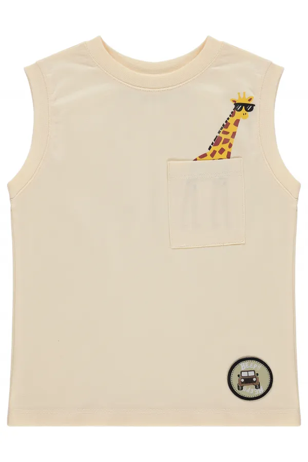 Erkek Çocuk Tişört 2-5 Yaş Ekru - Paket