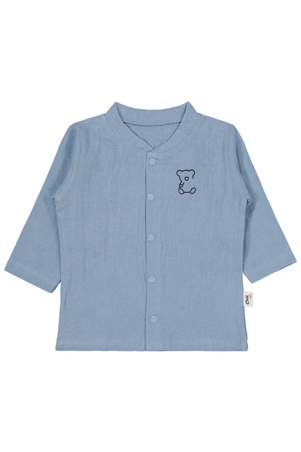 Bebek Pijama Takımı 0-24 Ay Mavi - Paket