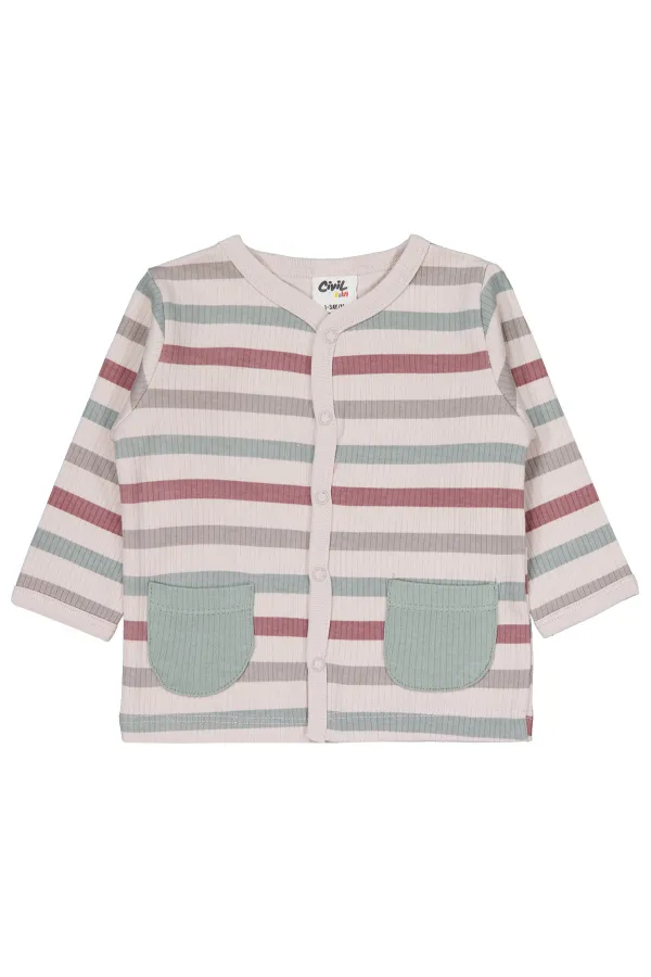 Bebek Pijama Takımı 0-24 Ay Taş Rengi - Paket