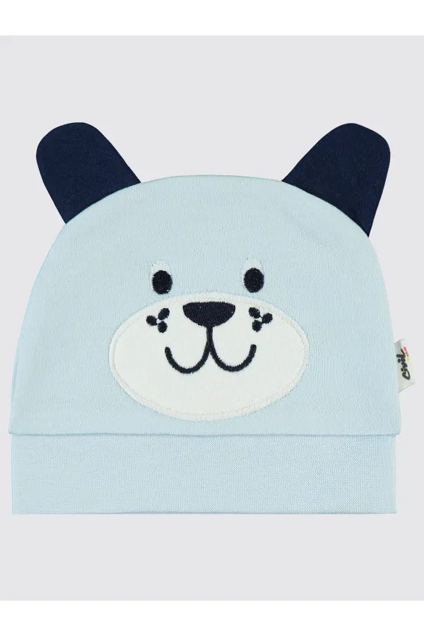 Bebek Bebe Şapka Bere ve Setler 0-24 Ay Mavi - Paket