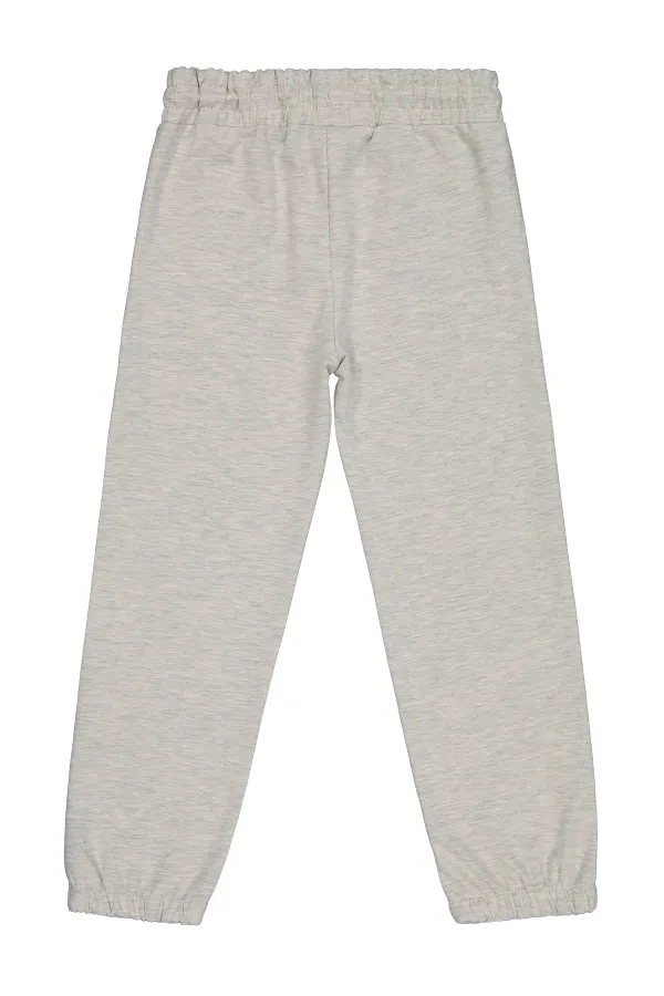Girl's Tracksuit Bottoms 6-9 Years Old Ecru Melanj - Package