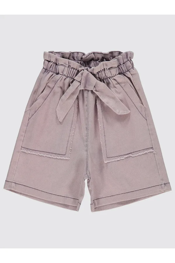 Kız Çocuk Şort 6-9 Yaş Lila - Paket
