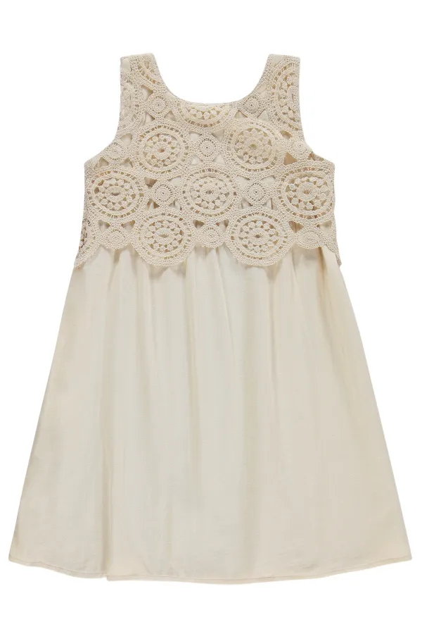 Girls' Jumpsuit and Dress, Ages 10-13, Beige - Package