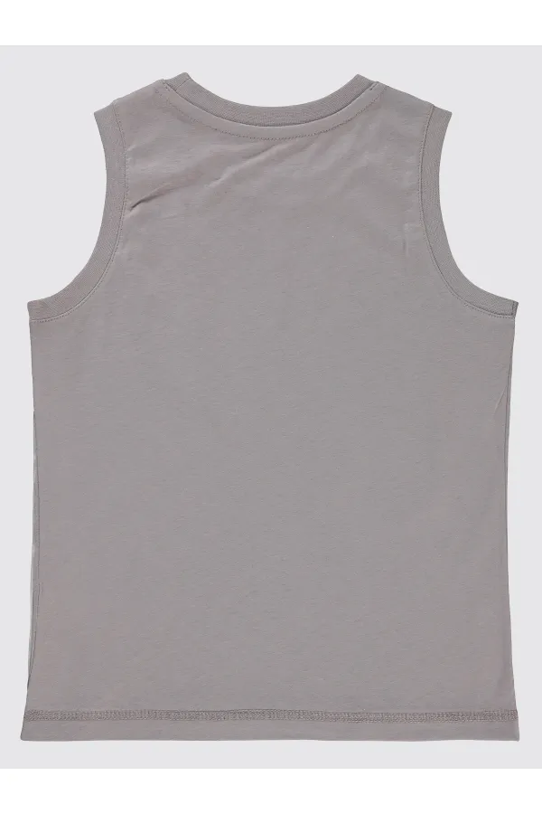 Erkek Çocuk Tişört 6-9 Yaş Gri - Paket