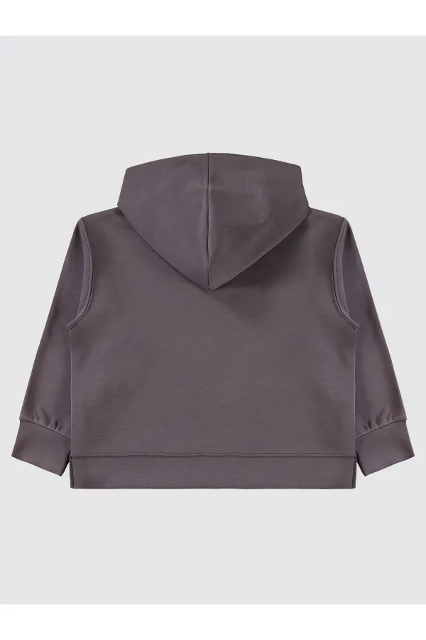 Kız Çocuk Sweatshirt 10-13 Yaş Açık Füme - Paket