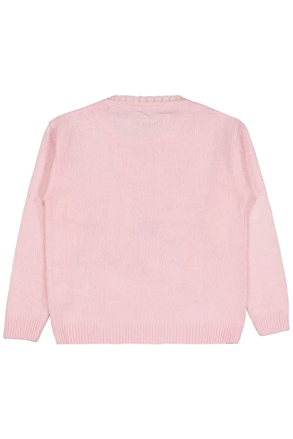 Kız Çocuk Kazak 6-9 Yaş Açık Pembe - Paket