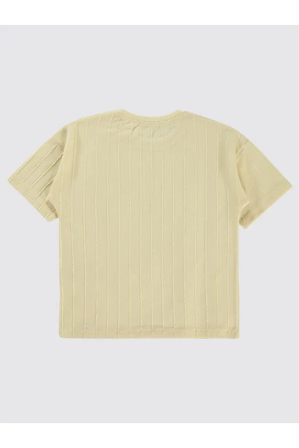 Boys T-Shirt 10-13 Years Old Stone Color - Pack