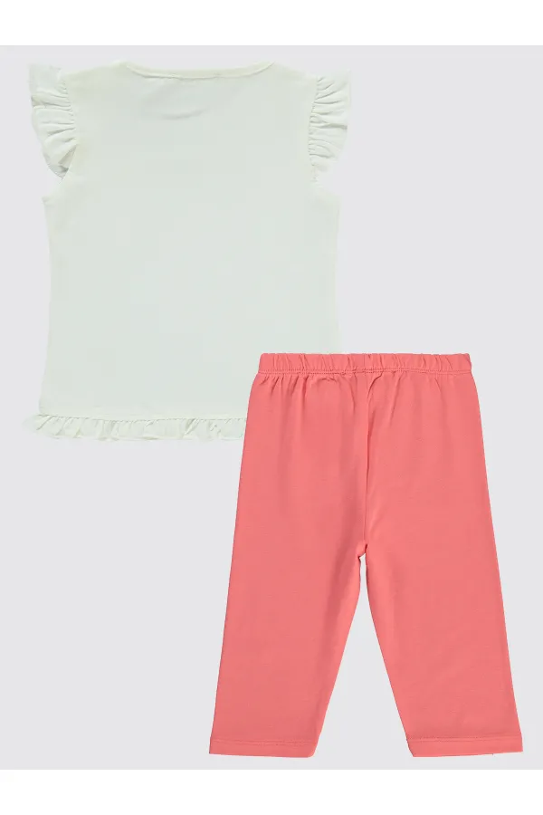 Kız Çocuk Takım 2-5 Yaş Ekru - Paket