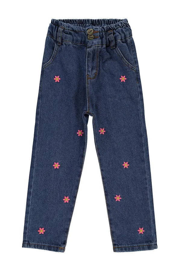 Kız Çocuk Pantolon 6-9 Yaş Mavi - Paket