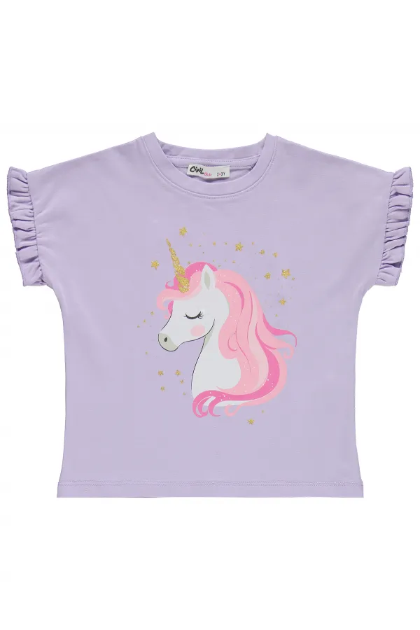 Kız Çocuk Takım 2-5 Yaş Lila - Paket