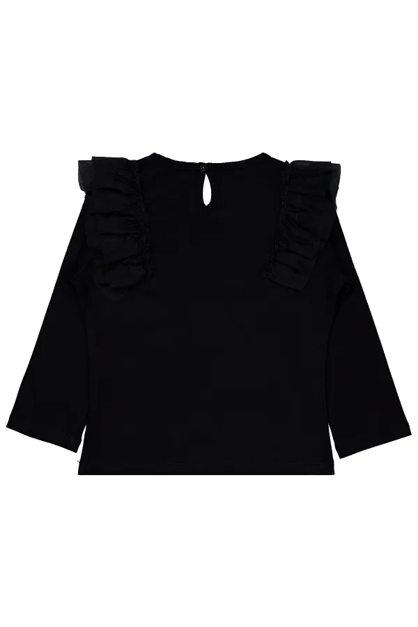 Kız Çocuk Sweatshirt 6-9 Yaş Siyah - Paket