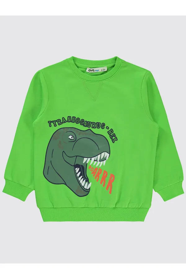 Boy Sweatshirt 2-5 Years Old Lime Green - Pack