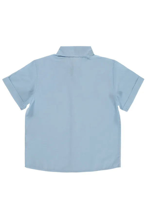 Erkek Çocuk Gömlek 10-13 Yaş Mavi - Paket