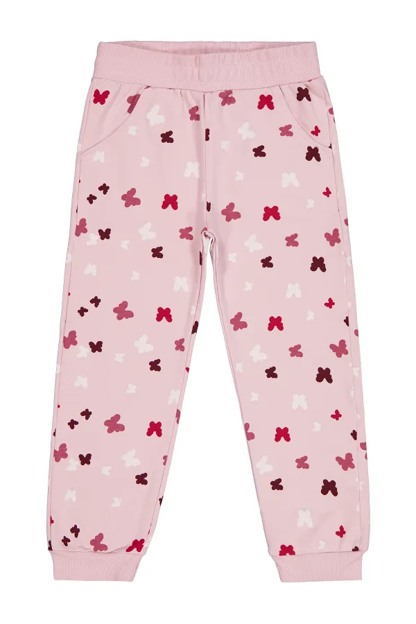 Kız Çocuk Eşofman Altı 6-9 Yaş Açık Gül Kurusu - Paket