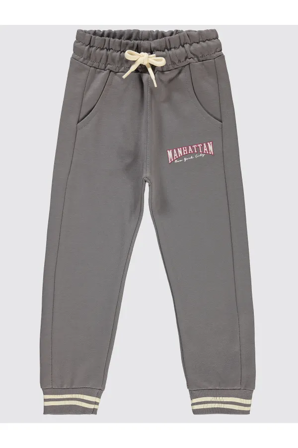 Kız Çocuk Eşofman Altı 2-5 Yaş Grafit - Paket