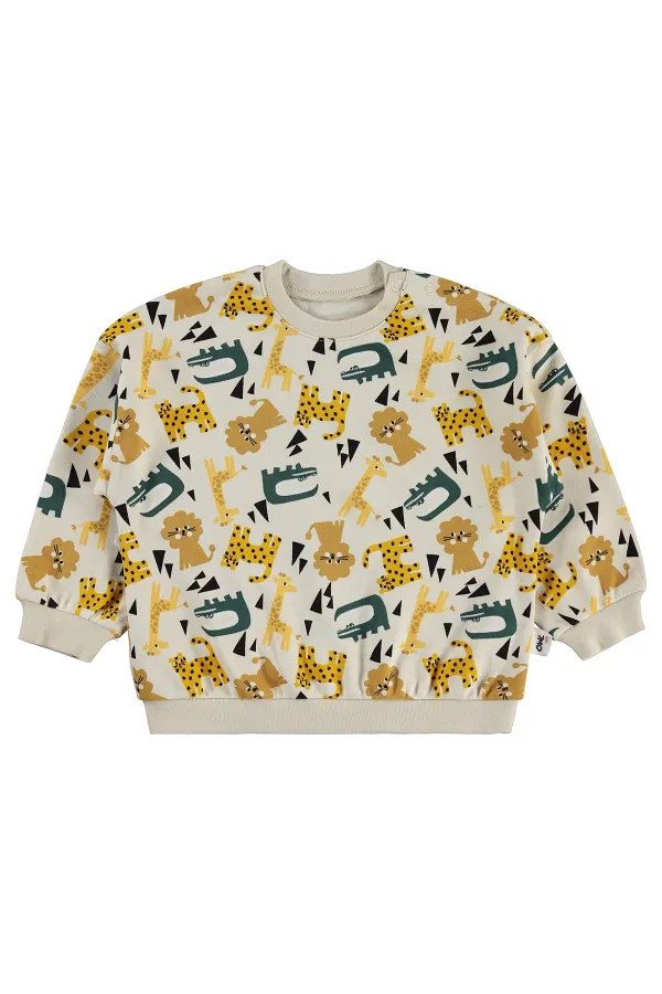 Bebek Sweatshirt 0-24 Ay Taş Rengi - Paket