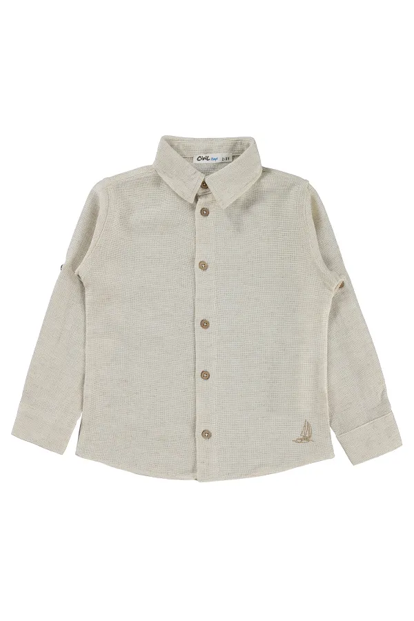 T-shirt garçon, 2-5 ans, beige - Lot