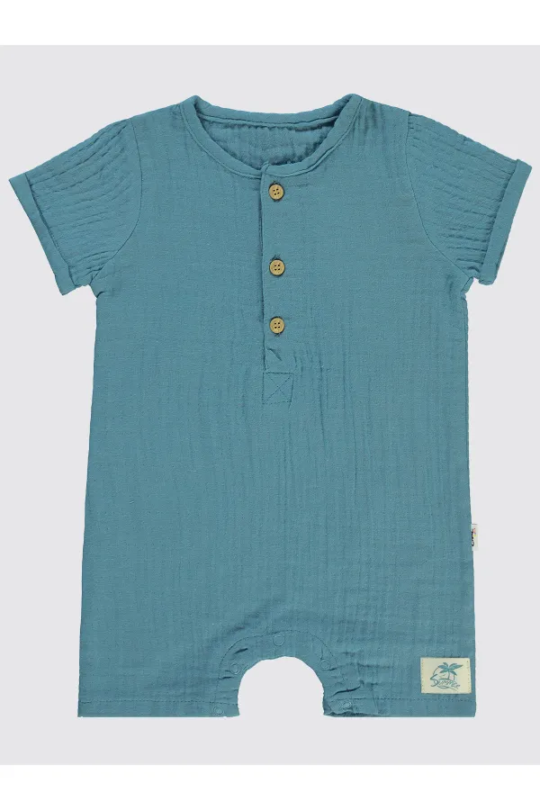 Grenouillères bébé 0-24 mois indigo - Emballage