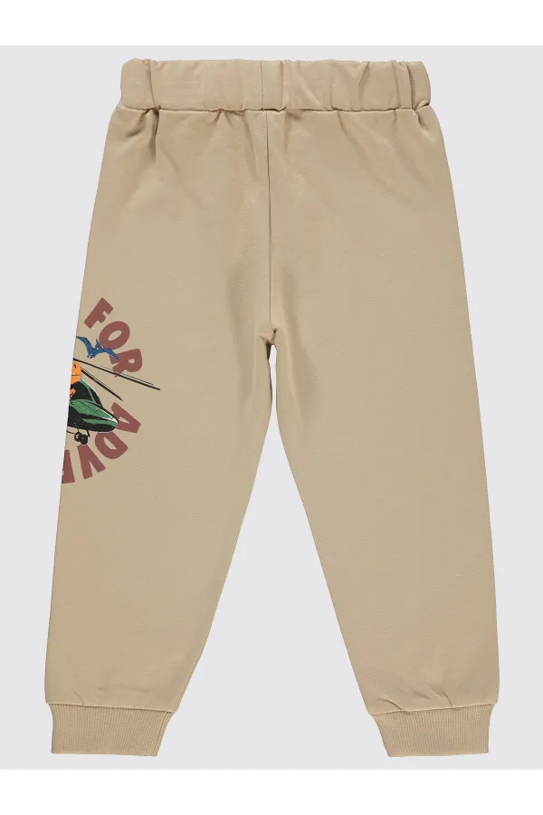 Erkek Çocuk Eşofman Altı 2-5 Yaş Taş Rengi - Paket